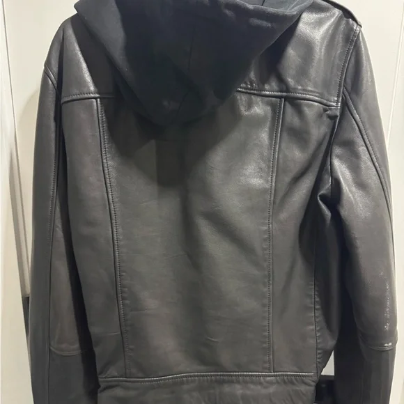 All Saints Renzo Men’s Black Leather Biker Jacket - Picture 4 of 11